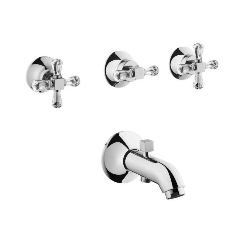 A41668 JUNO SWAROVSKİ ANKASTRE BANYO BATARYASI(EL DUŞ ÇIKIŞLI)