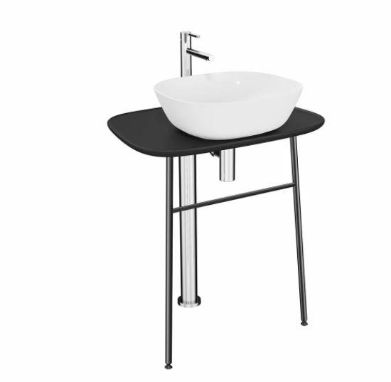 VİTRA 64056 PLURAL LAVABO SERBEST YÜKSEK SİYAH 70CM