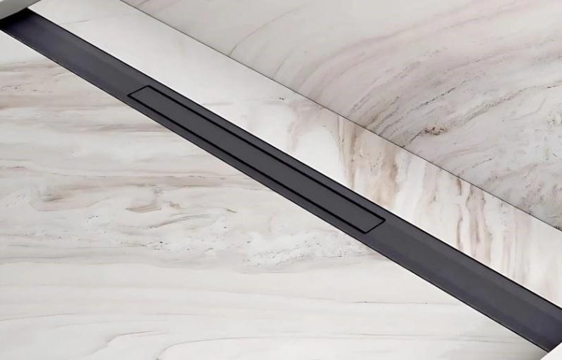 River Duş Kanalı-60cm-Titanyum Syh-Yandan Çıkışlı