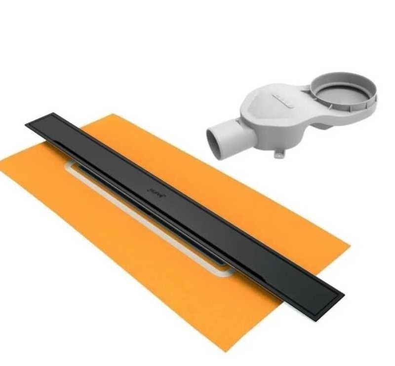 HÜPPE GALATA A DUŞ KANALI YANDAN ÇIKIŞLI MAT SİYAH 60CM 47H00210000MS014